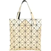 ISSEY MIYAKE 三宅一生 BAOBAO LUCENT 6x6 金屬感霧面幾何手提托特包(米黃)