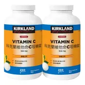 【Costco好市多】科克蘭 維他命C咀嚼錠 500毫克 柳橙口味 250錠 X 2瓶 Kirkland Signature Chewable Vitamin C 500mg Orange Flavor 250-Tablet X 2-Bottle