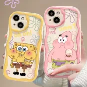 海綿寶寶派大星 適用蘋16ProMax手機殼 學生 情侶iphone15 14 13 12 11保護殼