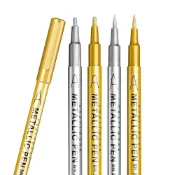 (店+)金屬油漆筆｜金屬筆 練字筆 描金筆 油漆筆 補漆筆 彩色筆 抄經筆 塗鴉筆 彩繪筆 色筆 金色 銀色筆
