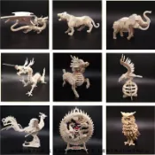 【暢銷臺灣 今日特價 🔥】中國龍木質拼圖立體3d模型成人動物手工製作十二生肖拼裝木製玩具