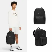 (店+)【NIKE 耐吉】NIKE HERITAGE 防水 後背包 多口袋 雙拉鍊 15吋 筆電夾層 黑 DN3592-010