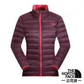 The North Face 北面 女新款 700FPl 超輕保暖鵝絨防潑水連帽羽絨外套.兜帽防風夾克.雪衣.大衣/適登山健行/CTW1 紫紅 N