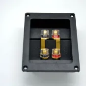 高級4P水晶銅質鍍金喇叭箱端子座❤喇叭維修材料❤~喇叭工廠👍👍👍
