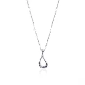 (近新品) Tiffany&Co. 蒂芙尼 鏤空水滴墜飾925純銀項鍊