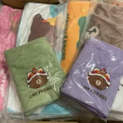 LINE FRIENDS 系列商品  浴巾/涼被/壓縮枕-熊大莎莉款 兔兔熊美款