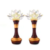 【新韻傳音】水晶蓮花燈 高18.8公分 23.5公分 獨家雙供電模式光明燈供燈佛前燈LED超節能 D328/D326