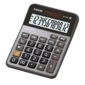 (店+)【CASIO 卡西歐】CASIO 卡西歐 MX-120B 12位數金屬面板計算機-黑灰色