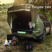 台灣現貨熱賣⚡ 露營 SUV 小屋帳篷帶遮陽篷遮陽汽車尾門帳篷後帳篷附件