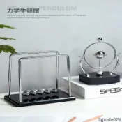 臺灣熱賣辦公室小擺件桌上反重力永動機牛頓混沌擺電腦桌面創意書桌裝飾品