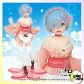 ￥儲藏室￥港版Re從零開始得異世界生活櫻花壘姆雷姆站姿和服花瓣美少女首辦公仔磨形禮務擺飾