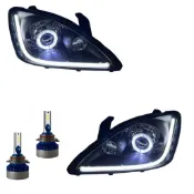 卡嗶車燈 適用 Mitsubishi 三菱 LANCER 03-07 LED 雙色 導光條 流光LED方向燈 魚眼黑大燈