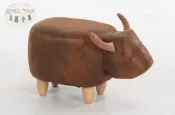 【北美小鎮】 牛牛椅凳 牛造型 椅子 麂皮 皮椅 穿鞋椅 換鞋椅 茶几 民宿美式鄉村復古LOFT工業風北歐