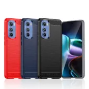 MOTOROLA 適用於摩托羅拉 Edge 30 / Edge 30 Pro 超薄拉絲紋理防震軟 TPU 外殼保護套
