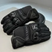 (店+)【Dainese】MIG 3 AIR TEX 黑黑 全布料 夏季透氣短版 防摔手套