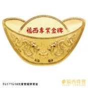福西珠寶銀樓 壓克力純金金牌『元寶雙龍聚寶盆』謝神金牌 純金9999敬神酬神還願神明金牌