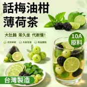 話梅油柑薄荷茶 輕盈茶 大餐必喝 清爽解膩 冰涼一夏 話梅 油柑 薄荷 檸檬 水果茶 冷泡茶茶包