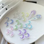 Rainbow Nail 小紅書同款 K224-K229 星光少女月牙摩卡鑽 極光月亮鑽 美甲大鑽