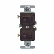 美國EATON/COOPER 271B 工業風 咖啡色單線單聯雙切 指撥式電燈開關 15A 110V/220V
