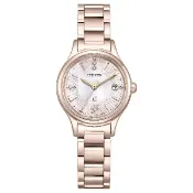 大高雄鐘錶城 CITIZEN 星辰 xC系列 ES9497-61X 白蝶貝面五局電波光動能女錶 櫻花粉紅金 27.0mm｜樂天領券現折★全館特惠中★指定刷卡回饋10% 美的三次方 治裝激推