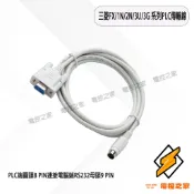 三菱 FX 士林AX系列232串口圓頭8PIN轉DB9母頭FX/1N/2N/3U/3G系列傳輸線〔台灣現貨〕〔長度3M〕