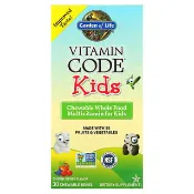 【iHerb】生命花園, Vitamin Code，兒童，全食複合維生素咀嚼片，櫻桃味，30 粒小熊咀嚼片