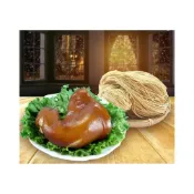 (店+)【萬象極品】萬巒豬腳(元蹄)/約1250g+手工麵線(6束)/約420g 83111112
