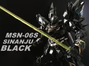 【小七模型】高達工廠   MG MSN-06S Sinanju 新安洲 新安州 漆黑黑色電鍍