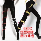【台灣現貨】680D塑形壓力美腿襪 瘦腿襪褲 加厚打底襪 顯瘦連褲襪。BUENA【B090749】