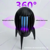 新創意戶外庭院別墅led照明滅蚊 家用站立式usb誘蚊器滅蠅燈~摩可美家