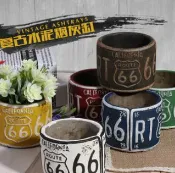窩克yes99buy樂天分店 美琪 復古水泥煙灰缸酒吧咖啡廳家居創意裝飾品美式工業風擺件