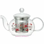 asdfkitty可愛家精品店 asdfkitty*KITTY耐熱玻璃泡茶壺/花茶壺-600ML-附濾網-日本正版商品