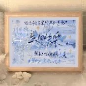 🔥新品/限時下殺🔥生日快樂賀卡手寫彩繪生日禮物送女生小衆精緻木質立體相框擺臺