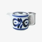 (店+)【Hasami 波佐見燒】日本製 Majolica 陶瓷茶壺 550ml 陶瓷泡茶壺 日式茶具 下午茶壺 花卉 白瓷 超細濾網 大容量 瓷具 送禮