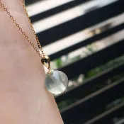 嗨，寶貝銀飾珠寶* 翡翠飾品☆18K金飾品 保A貨 冰透 泛光 純天然玻璃種葡萄石寶石無優化處理墜子 墜頭 吊墜
