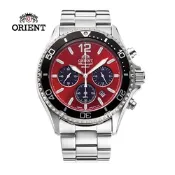 ORIENT 東方錶 Quartz Sports系列 太陽能跑馬計時腕錶 鋼帶款 紅色 RA-TX0207R - 42.8 mm