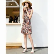(售完）iROO 花漾碎花 外套式 無袖洋裝 38（售完不補）