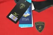 貳拾肆棒球-日本帶回 義大利蠻牛藍寶堅尼 Lamborghini  X Mizuno 聯名秋冬式樣短袖排汗衫/紅