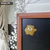揮手小熊冰箱貼綠檀木鑲嵌工藝家具裝飾ins創意磁力廚房裝飾日式可愛