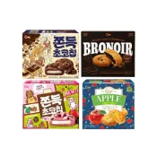 (店+)【CW】韓國 CW 麻糬巧克力餅/布朗尼風味餅 盒裝(巧克力餅乾 QQ 麻糬 巧克力餅 可可麻糬 麻糬派蘋果 可可豆 軟餅乾)