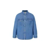 (店+)【LEVIS】A7183-0002 levi’s 水洗加厚牛仔長袖襯衫 女款 藍色