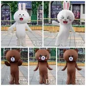 Line人偶裝出租，節慶生日求婚慶生情人節出租尾牙開店求婚COSPLAY絨毛娃娃大型娃娃租借園遊會