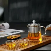 全球選品1館 生活百貨 玻璃茶壺高硼矽玻璃帶蓋不鏽鋼帶濾網泡茶壺花茶現代簡約公道壺