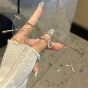 (店+)【KT DADA】純鈦鏡框 眼鏡 無框眼鏡 無邊框眼鏡 女生眼鏡 方框眼鏡 素顏眼鏡 無度數 眼鏡女 女生眼鏡 眼鏡框 眼鏡架