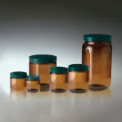 DGLife 德記生活網 《Qorpak》茶色直筒型玻璃樣本瓶 Bottle, Straight Sided Round, Amber