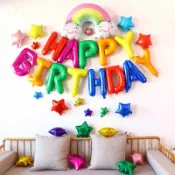 *~彩色派對~*生日派對氣球系列 鋁箔氣球 生日派對 生日慶生 氣球生日 拍攝道具 數字氣球英文 氣球