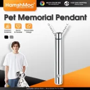 HamshMoc 寵物紀念吊墜 犬牙乳牙保護瓶 存放骨灰毛髮 可開啟 不鏽鋼紀念項鍊 紀念容器 【現貨速發】