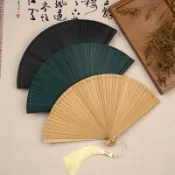 鴻運通商行 全竹小扇子折扇禮品扇工藝扇子竹制素面夏季折扇中國風古典扇子