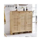 (店+)工廠直銷-日式櫃 復古美式櫃子 收納櫃 實木鞋櫃鬆木多功能高櫃簡易多層鞋架現代客廳玄關收納門廳櫃