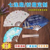 折疊連扇 客製 定製 五折七折扇 七連扇定做 印logo印圖印字 廣告扇子 塑料扇 珠寶銀行房產宣傳扇 旅遊景區廣告贈品